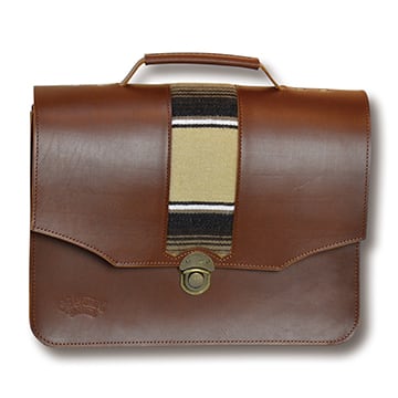 ANTIQUE SERAPE LEATHER BRIEF CASE